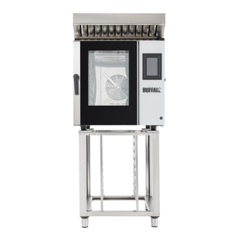 Buffalo | Vrijstaande Smart Touchscreen Combi Oven 7 x GN 1/1 Met Installatie Kit En Afzuigkap