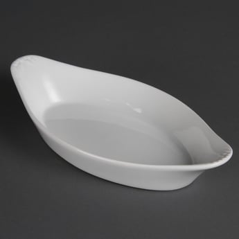 Olympia | Whiteware ovale gratineerschalen 25,3x14cm (6 stuks)