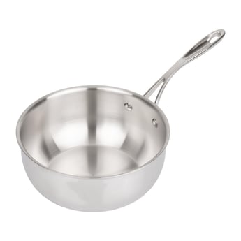 Vogue | roestvrij staal & aluminium drielaagse geflarede sauteerpan 20cm