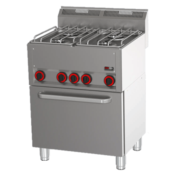 REDFOX SPT 60 GL | Kookfornuis gecombineerd met elektrische convectieoven GN 1/1 - 4x brander