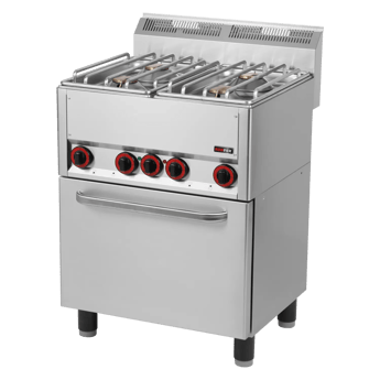 REDFOX SPT 60 GLS | Kookfornuis gecombineerd met elektrische convectieoven GN 1/1 - 4x brander