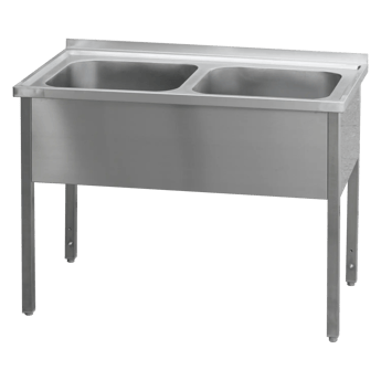 REDFOX MSD 6014 | Spoeltafel 140x60x90 - 2x spoelbak 60x50x30