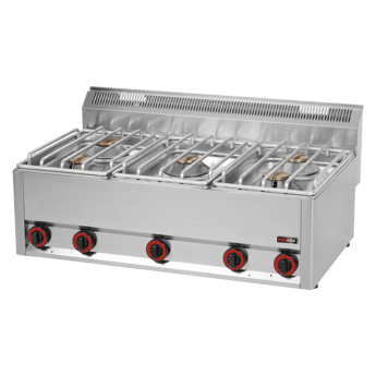 REDFOX SP 90/5 GLS | Kookfornuis gas 5x brander zonder kast
