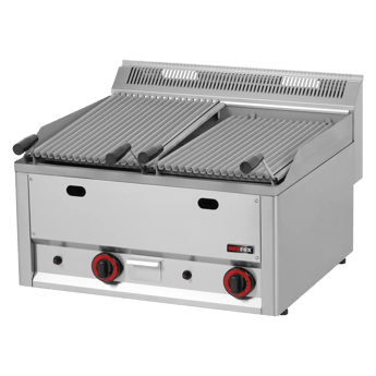 REDFOX GL 60 GLS | Lava-steen grill gas 2 kookzones 2x 31x48 zonder onderkast