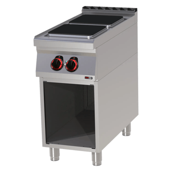 REDFOX SPQ 90/40 E | Kooktoestel elektrisch 2x plaat op open onderkast 400 V