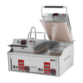 REDFOX FTHC 60 ED + 2x KD 30 T | Fry-top griddle plate elektrisch glad verchroomd