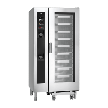 REDFOX MPD 2011 ERAM | Heteluchtoven elektrisch 20x GN 1/1 Spray, touch color display, rechts scharnierende deur