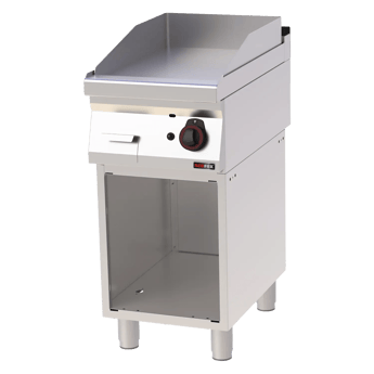 REDFOX FTH 70/40 G | Fry-top bakplaat 40x51 gas glad op open kast