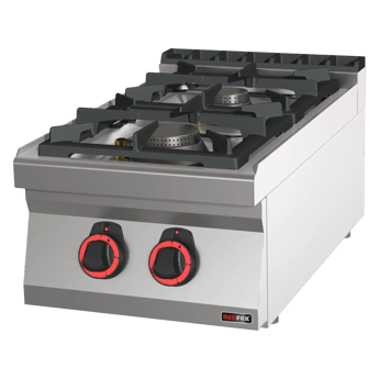 REDFOX SP 70/04 G | Cooking range gas 2x burner zonder cabinet
