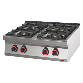 REDFOX SP 70/08 G | Cooking range gas 4x burner zonder cabinet