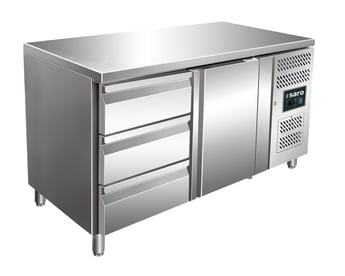 SARO | Gekoelde werkbank met 1 deur en 1x set van 3 lades,model KYLJA 2130 TN