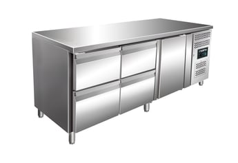 SARO | Gekoelde werkbank met 1 deur en 2x sets van 2 lades,model KYLJA 3140 TN