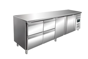 SARO | Gekoelde werkbank met 2 deuren en 2x set van 2 lades,model KYLJA 4140 TN
