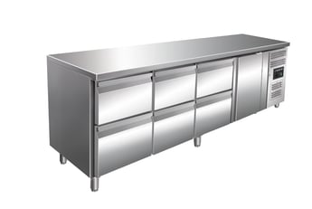 SARO | Gekoelde werkbank met 1 deur en 3x set van 2 lades,model KYLJA 4160 TN