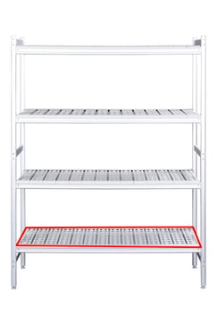 SARO | Aluminium plank met kunststof roosters 475x1240mm