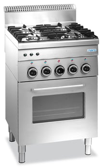 SARO | gaskookplaat met gasoven, 4 branders, 600 Linemodel G4SF6