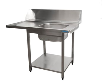 SARO | aanvoertafel voor vaatwasser rechts, 1 bak, 1200 mm