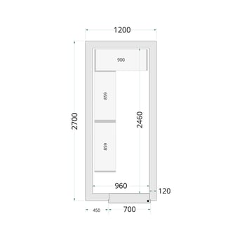 Tefcold | Vriescelpanelen 120 mm CR 120x270x220 - TC-44139
