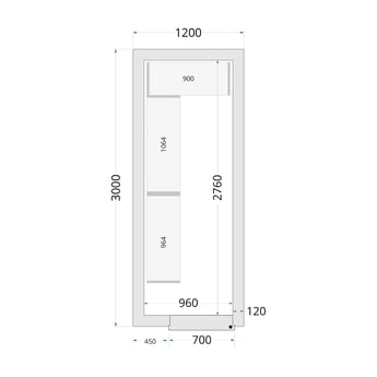 Tefcold | Vriescelpanelen 120 mm CR 120x300x220 - TC-44140