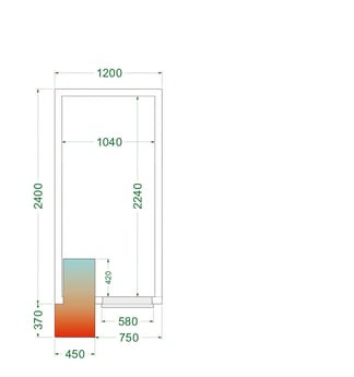 Tefcold | Koelruimte (Compleet met monoblock) CRPF1224 - TC-44166