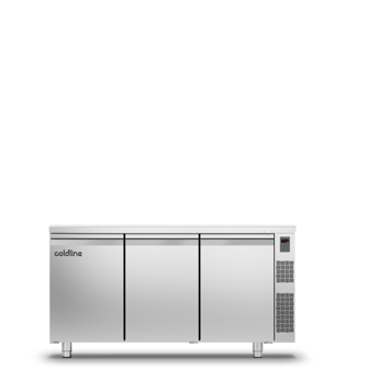 Tefcold | Geventileerde koelwerkbank 3 deurs GN1/1  - zonder koelgroep MASTER 3P/SG - TC-51340