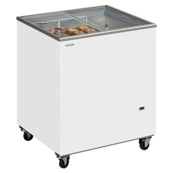 Veld Koeltechniek | IC 100 SD-I vrieskist wit met aluminium top - VK-TEF540