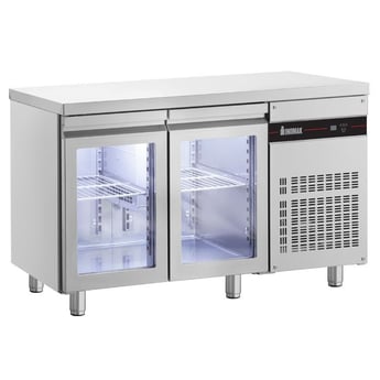 Inomak Koelwerkbank 1/1 GN met 2 glasdeuren - PNRP99/GL